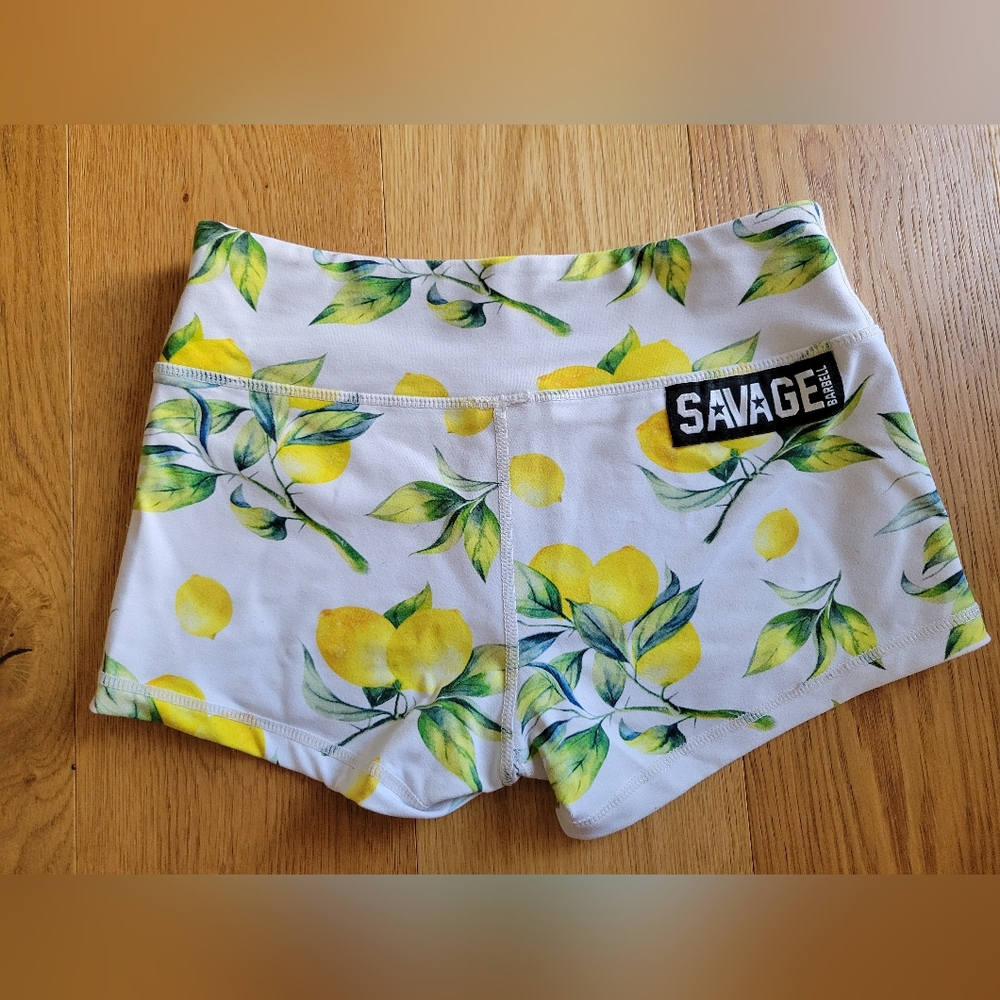 Savage Barbell Lemons/White Shorts SMALL